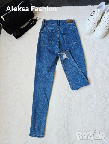 Дамски дънки Slim с накъсан ефект , снимка 6 - Дънки - 50013917