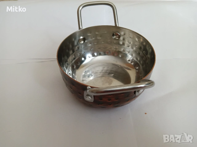 Метална мини ретро сосиера Vertex 8,5x5см, снимка 2 - Прибори за хранене, готвене и сервиране - 53945291