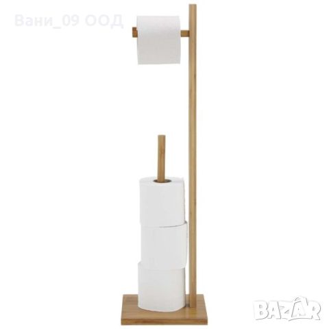 Бамбукова стойка за тоалетна хартия , снимка 2 - Други стоки за дома - 46420078