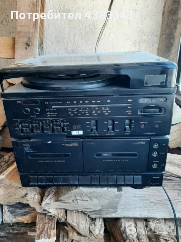 Аудио уредба,двукасетъчна с радио и грамофон, снимка 1