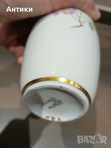 Порцеланова стара маркирана ваза, снимка 3 - Декорация за дома - 52513767