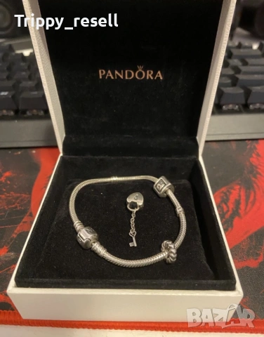 Гривна Pandora + 3 талисмана