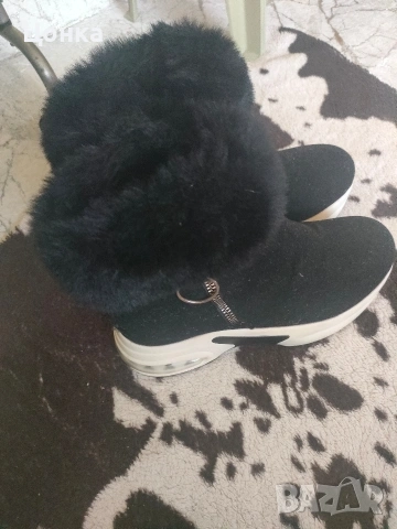 Дамски велурени боти, снимка 3 - Дамски боти - 53036374