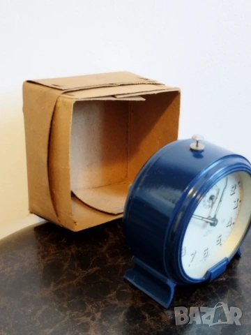 Стар френски будилник, настолен часовник, снимка 2 - Антикварни и старинни предмети - 53712585
