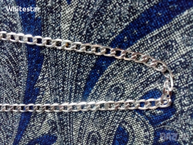 Посребрен мъжки ланец