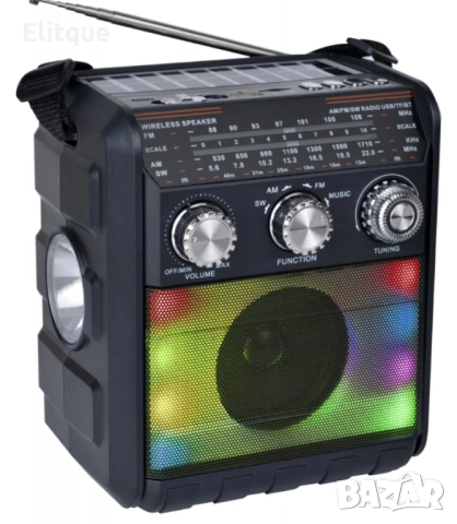 Безжична тонколонка радио със соларен панел FP-2391-S, снимка 5 - Друга електроника - 52820242