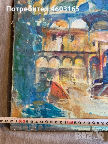 стара картина градски пейзаж , снимка 5 - Картини - 52793081