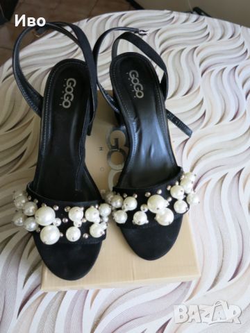 Продавам елегантни сандали с перли, снимка 1 - Сандали - 46400500