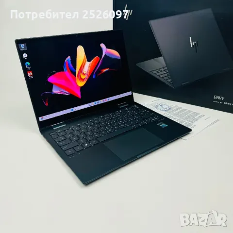 Технополис HP Envy 360/2.8K OLED Touch/i7-1250U/16GB LPDDR4X/1TB NVMe/, снимка 1 - Лаптопи за работа - 46821773