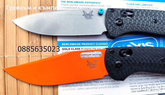  Benchmade Bugout 535 Carbon  /Benchmade Taggedout 15535OR Carbon, снимка 4 - Ножове - 46797303