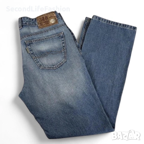 Мъжки сини прави дънки Joker, размер W36 L32, винтидж, снимка 3 - Дънки - 53020169