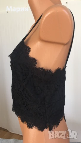 Ново Vero Moda Л размер Дамски Топ Потник Корсет Черен Дантела Еластичен Елегантен Вечерен, снимка 12 - Потници - 51143088