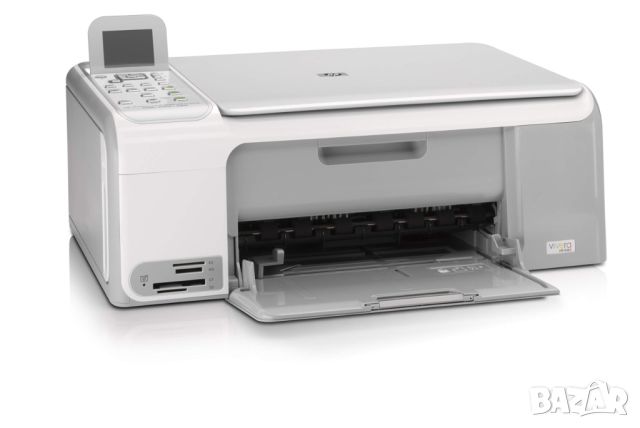 HP Photosmart C4180 All-in-One / цветен мастилоструен принтер скенер копир / състояние: отлично, снимка 2 - Принтери, копири, скенери - 45568584