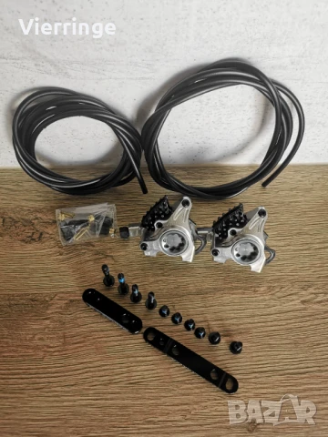 хидравлични спирачни апарати с накладки ice-tech, flat mount