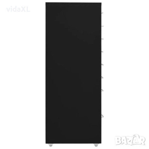 vidaXL Мобилен офис шкаф, черен, 28x41x109 см, метал(SKU:335922), снимка 2 - Шкафове - 52569444