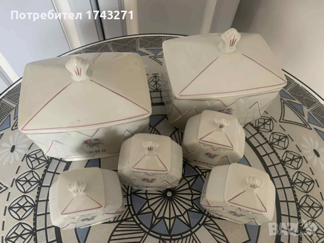 Порцеланови буркани за подправки, снимка 4 - Сервизи - 52177432