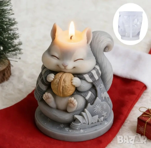 Молд катеричка с орех, снимка 6 - Форми - 53493868