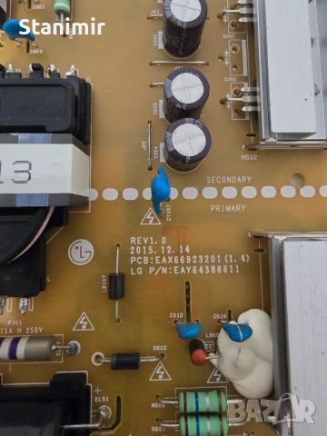 Телевизиор LG 49UH6107 на части, снимка 4 - Части и Платки - 54250449