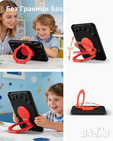 Нов Детски калъф за iPad 10th Gen Air 11 удароустойчив с дръжка eva кейс, снимка 4 - Друга електроника - 53839319