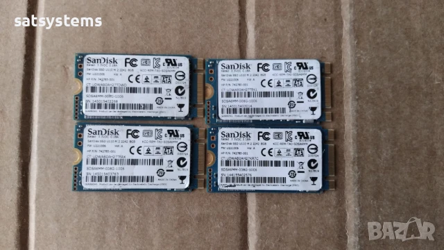 4бр.SanDisk SDSA6MM-008G-1006 SSD U110 M.2 2242 8GB SATA 6.0Gbps, снимка 2 - Твърди дискове - 51050592
