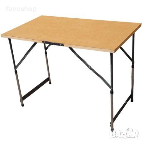 Дървена сгъваема маса 1Н с нерегулируема височина и плот хдф