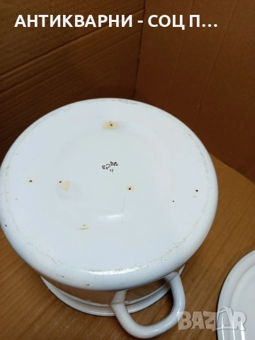 Стара Емайлирана Тенджера 10лт. НОМЕР 730., снимка 5 - Антикварни и старинни предмети - 53527915