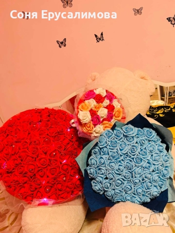 Букет от 101вечни рози, снимка 16 - Изкуствени цветя - 47316671