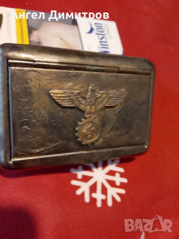 Трети райх страхотна метална табакера кутия , снимка 7 - Антикварни и старинни предмети - 52445016