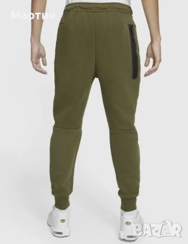 Мъжко долнище Nike Tech Fleece Rough Green - размер S, снимка 3 - Спортни дрехи, екипи - 45880545