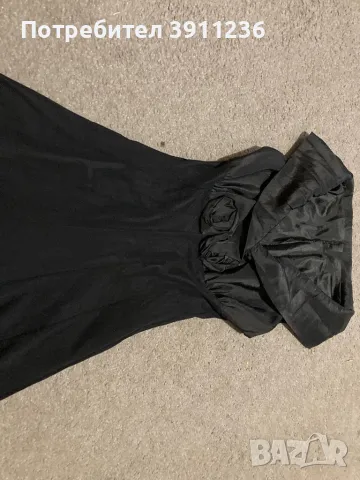 Елегантна черна рокля, снимка 2 - Рокли - 50419971