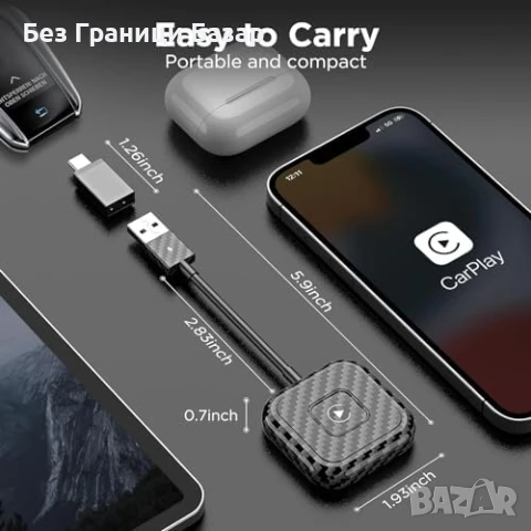 Нов CarPlay Безжичен Адаптер за iPhone – Plug&Play за Над 800 Коли, снимка 6 - Друга електроника - 50799500