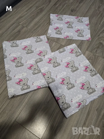 Голям ЛОТ от 4 комплекта за легло за матрак - 60/120 + 2бр чаршафа с ластик + подарък - бяла калъфка, снимка 2 - Спално бельо и завивки - 53266217