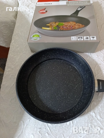 Тиган с керамично покритие марка BRATmaxx, снимка 3 - Съдове за готвене - 53965722