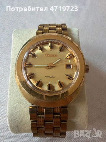 Позлатен Citizen Automatic 17 Jewels , снимка 2 - Мъжки - 53812653