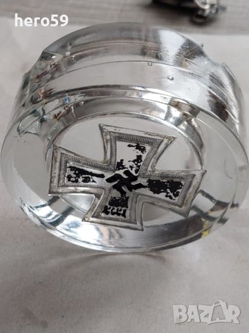 Немски стъклен пепелник ВСВ, снимка 6 - Антикварни и старинни предмети - 45301837