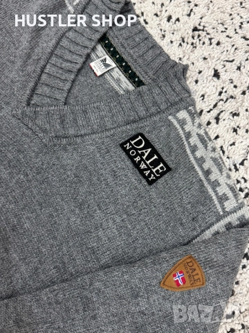 Мъжки пуловер DALE OF NORWAY 100% вълна. Размер XL, снимка 4 - Пуловери - 52676950
