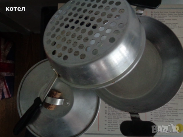 Продавам винтидж алуминиев тиган за пържени картофи / риба, снимка 3 - Съдове за готвене - 53324570