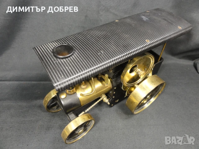 СТАРА РЕТРО МЕТАЛНА ИГРАЧКА ДЕЙСТВАЩА ПАРНА МАШИНА WILESCO TRAKTOR W.GERMANY, снимка 14 - Антикварни и старинни предмети - 51168146
