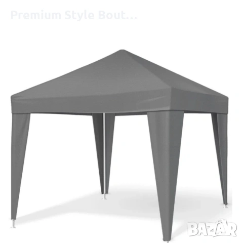 Сгъваема градинска шатра 3x3 м – Здрава метална конструкция, регулируема височина и защита , снимка 9 - Градински мебели, декорация  - 54092058