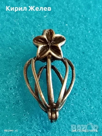 Флорален сребърен АРТ медальон ръчна изработка 42505, снимка 9 - Колиета, медальони, синджири - 52686915