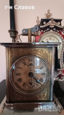 Antique German carriage clock alarm clock Junghans 1910s, снимка 6 - Други - 46656468