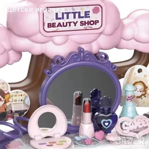 Детска тоалетка за грим Дърво с аксесоари , снимка 2 - Образователни игри - 52094162