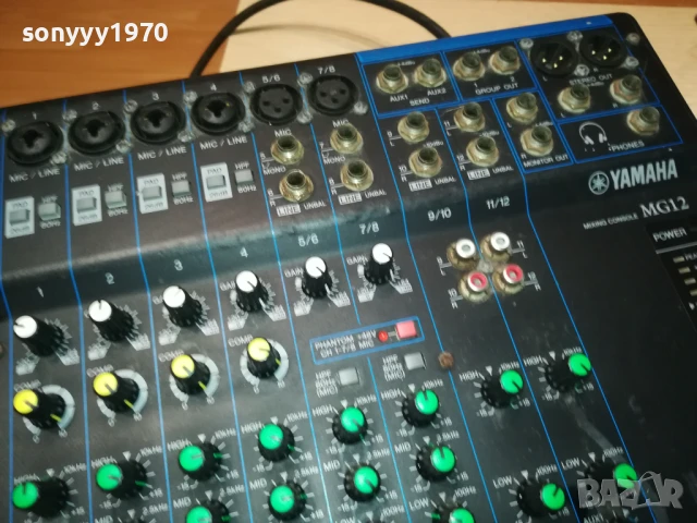 YAMAHA MG12 MIXING CONSOLE-1207252055, снимка 10 - Ресийвъри, усилватели, смесителни пултове - 51000406