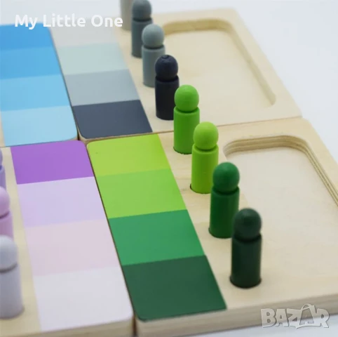 Дървена игра за сортиране „ Нюанси“, снимка 4 - Образователни игри - 50998169