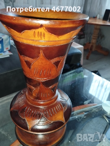 перфектна дърворезба ваза, снимка 7 - Антикварни и старинни предмети - 52924899