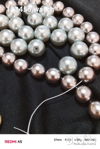   естествени перли за коли мулти колор, снимка 2 - Колиета, медальони, синджири - 53696329