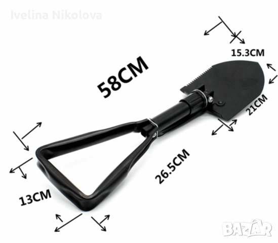 Многофункционална сгъваема градинска лопата от стомана, снимка 4 - Градински инструменти - 51465122