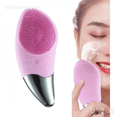Силиконова четка за почистване на лице масажор SONIC FACIAL BRUSH, снимка 5 - Козметика за лице - 51327969