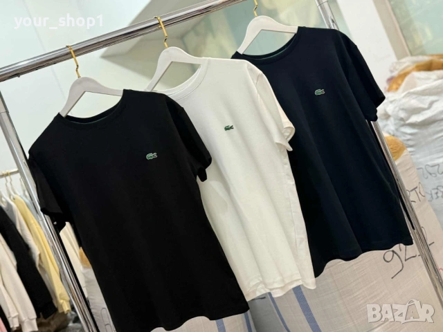 Lacoste дамска тениска с бродирано лого , снимка 5 - Тениски - 53058757