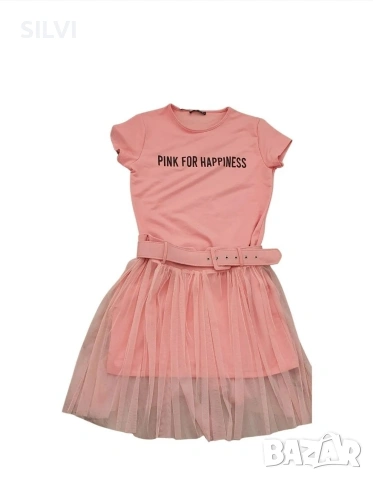 Рокля от трико с тюл.Размер М/Л